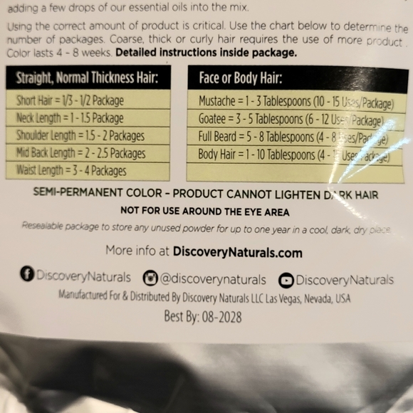 Henna Hair Color For All MIDNIGHT BLACK 100% Natural Organic Plant Dye Vegan NEW - Picture 10 of 10